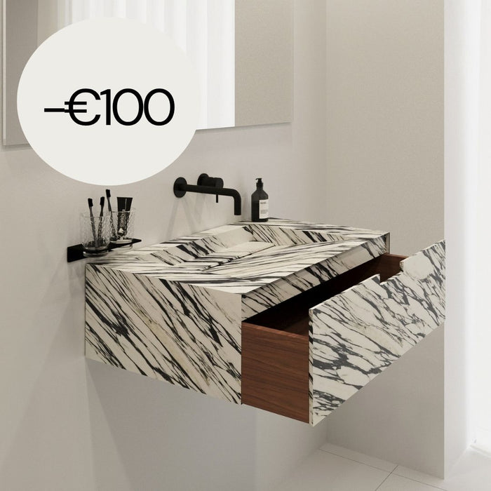 Washbasin calacatta marble - Loudun - Single washbasin - 80 cm