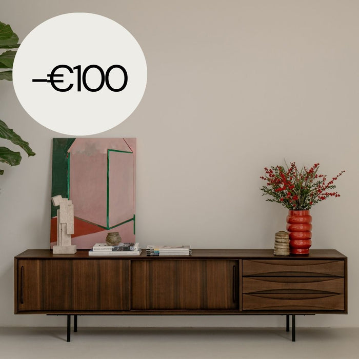 Vintage-TV-Schrank mit Schublade – Oskar – 220 cm – Rauchholz