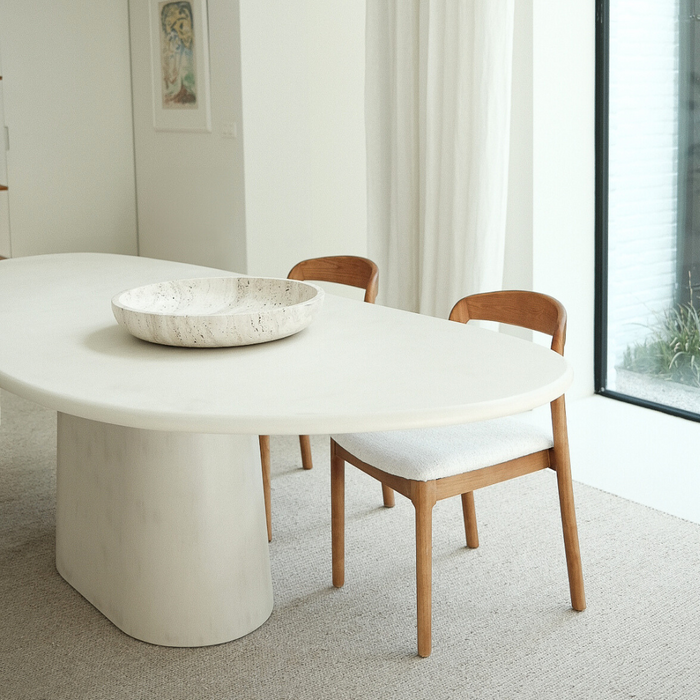 Mesa de comedor de forma orgánica - StoneSkin - Anvers - Pata recta