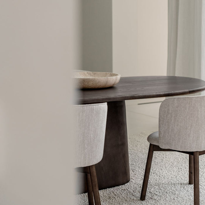 Mesa de comedor orgánica de madera - Anvers - 240 cm - Madera ahumada