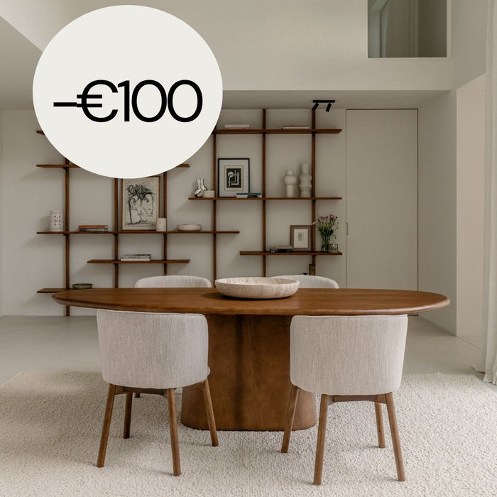 Houten organische eettafel - Anvers - 240 cm - Donkerwalnoot - Essenhout