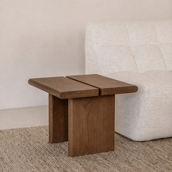 Bijzettafel Arlen - Koffieboon kleur - Essenhout - 50 cm