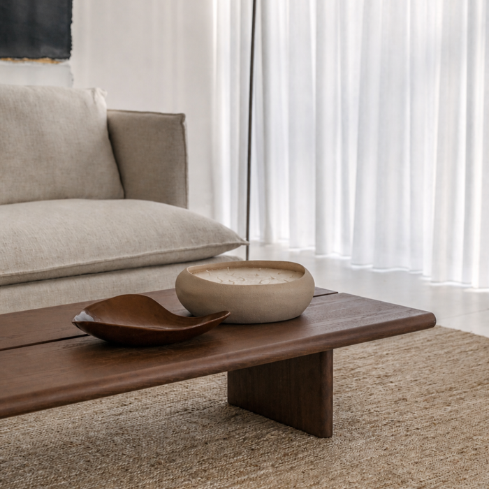 Coffee table Arlen - Coffee bean color - Ash wood - 160 cm