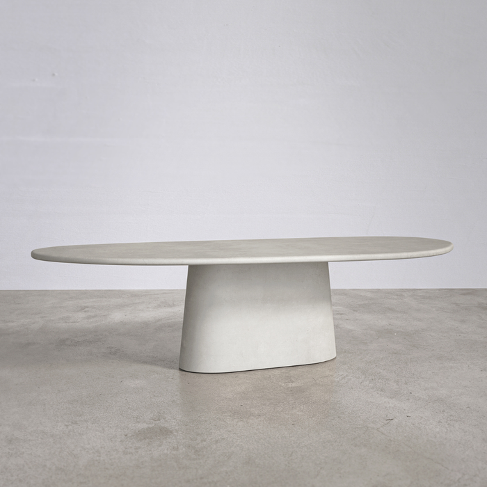 Table à manger organique pour extérieur - Avira - 280 cm - Latte - Polycomposite