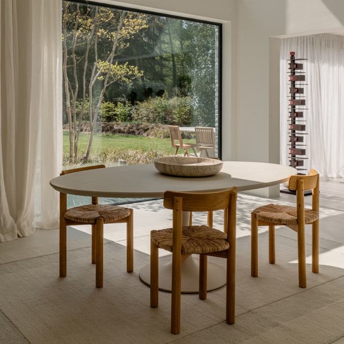 Eettafel Camille - 200 cm - Cloudy latte MicroSkin - Tulip vorm