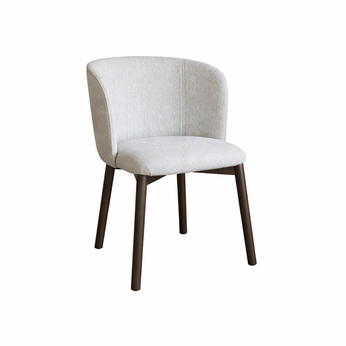 Silla de comedor Celia - color madera ahumada - tejido Sandstone Spotted