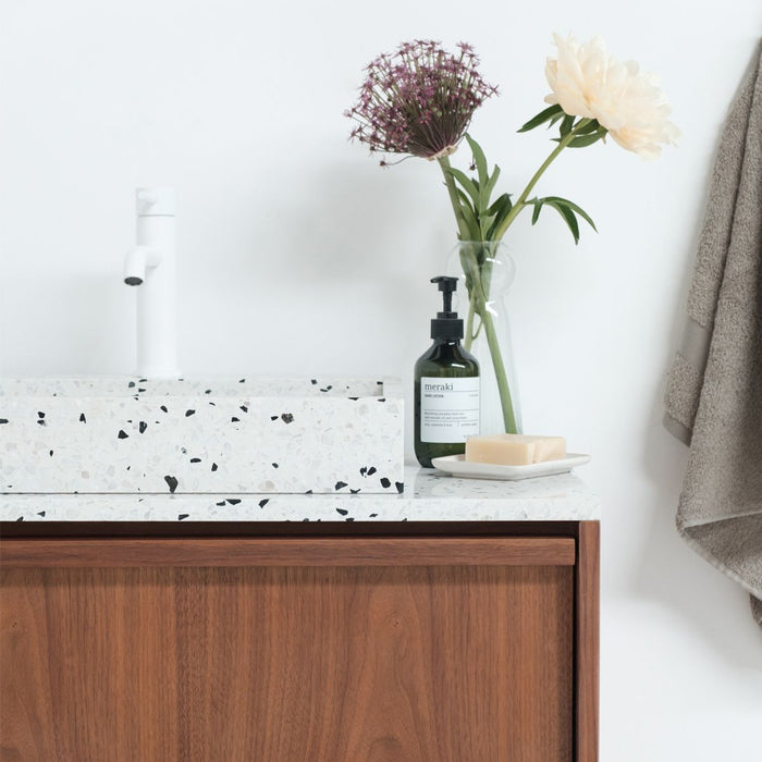 George Marble George Marble Washbasin with Tap Hole - Terrazzo — Furnified