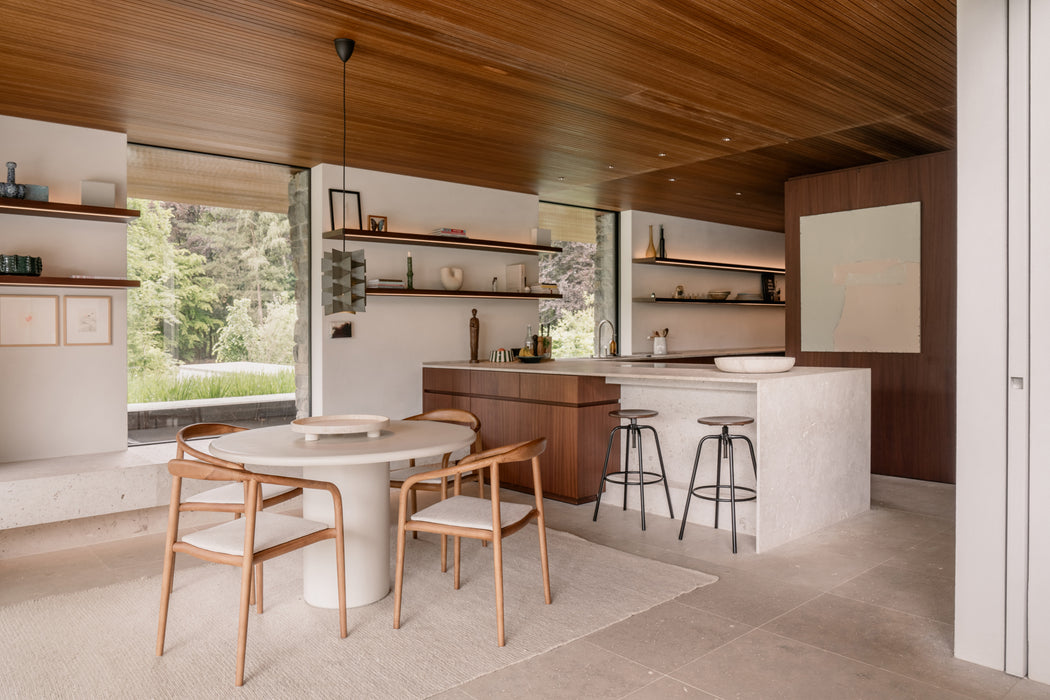 Silla de comedor Relax - Dubbo - Tela - Nogal