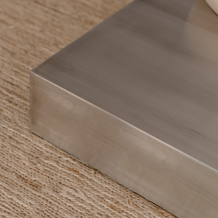 Table basse carrée Sienna - 80 cm - Acier inoxydable