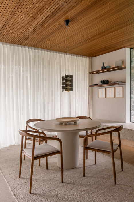 Silla de comedor Relax - Dubbo - Tela - Nogal