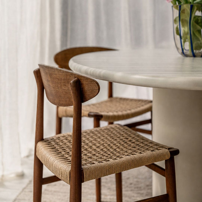 Tourcoing dining chair - Dark walnut - Woven seat