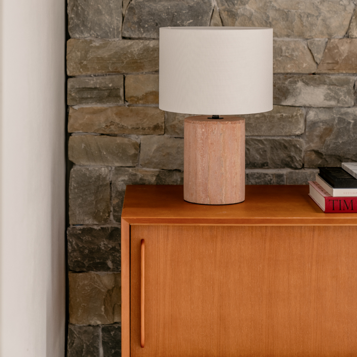 Table lamp - Auch - Travertine - Roos - H39.5 cm