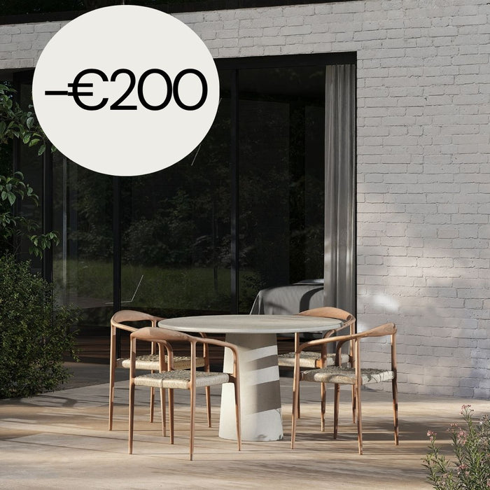 Table à manger d'extérieur - Legna - 140 cm - MicroSkin - Cloudy Latte