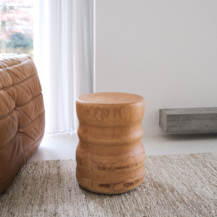 Beistelltisch Leni - Kiefernholz - helles Walnuss