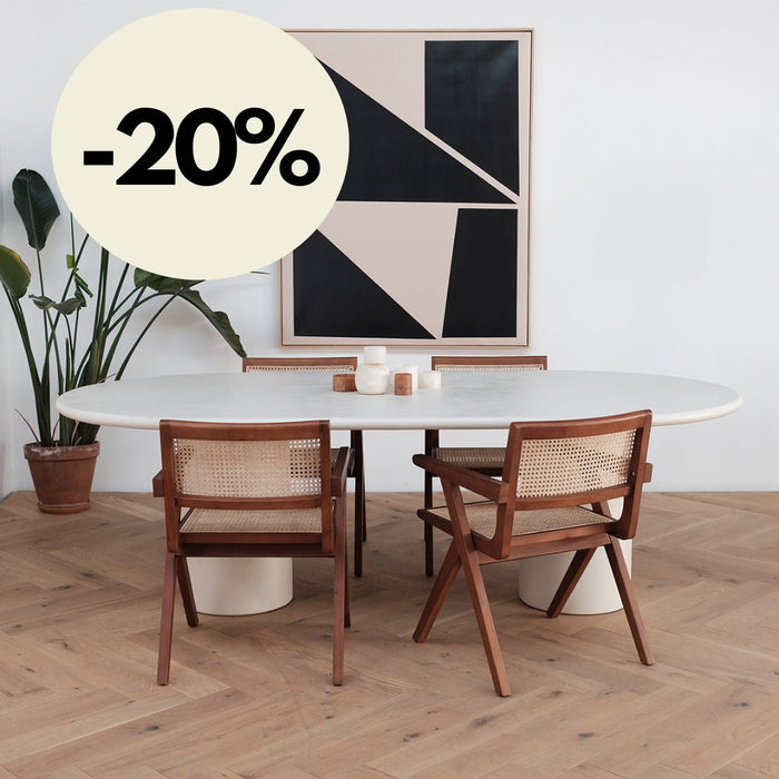 Astrid - mortex look eettafel - 240 cm - Microskin