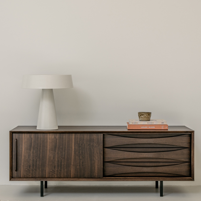 Vintage-TV-Sideboard Oskar Räuchereiche 140 cm