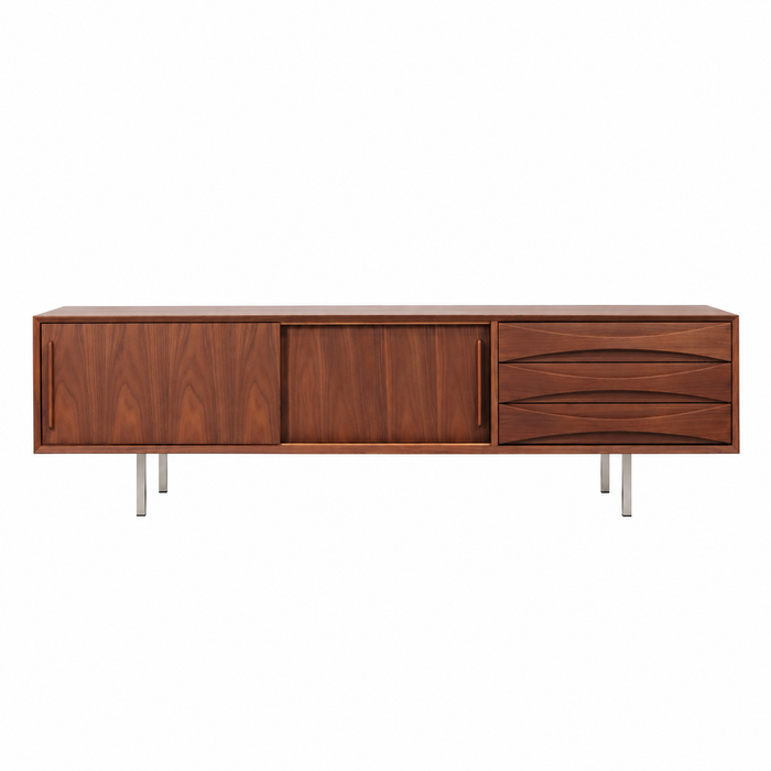 Mueble TV con cajones - Oskar - Nogal - 220 cm