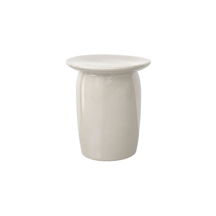 Bijzettafel Kivo - 36 cm - Glossy keramiek - Latte
