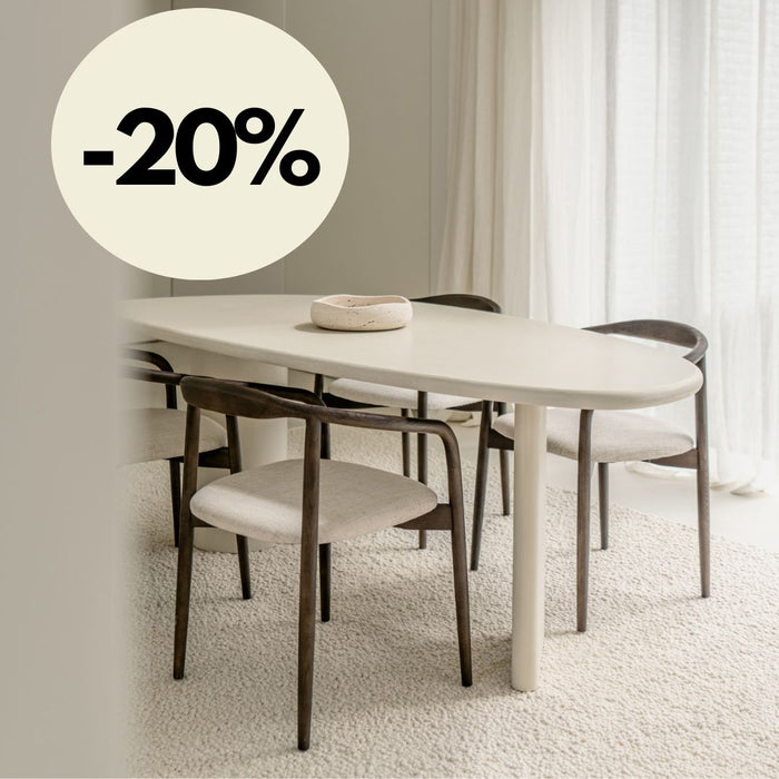Rouen - Table à manger ovale - Microskin - 220 cm