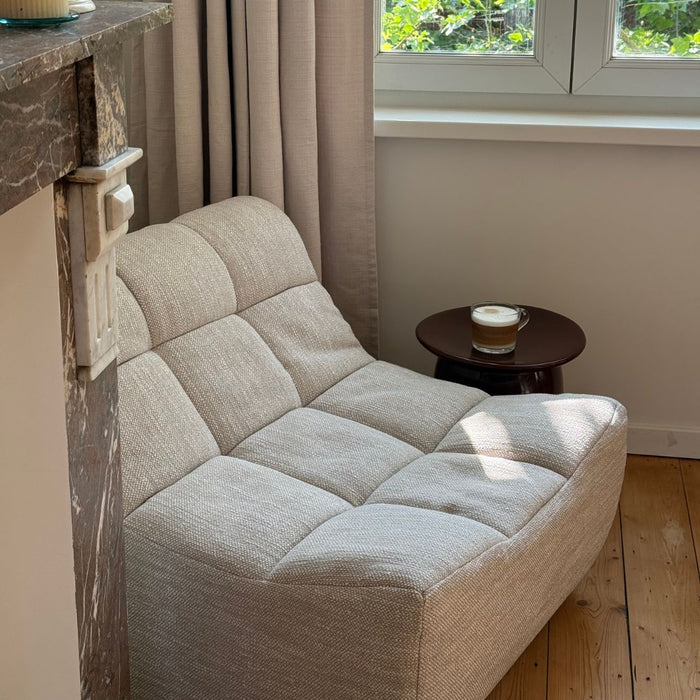 Fauteuil - Rouge - L88,5 P90 H64 - Tissu en tissage grès