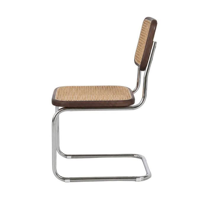 Dining Chair Swing - Natural Cane - Smoke/Chrome