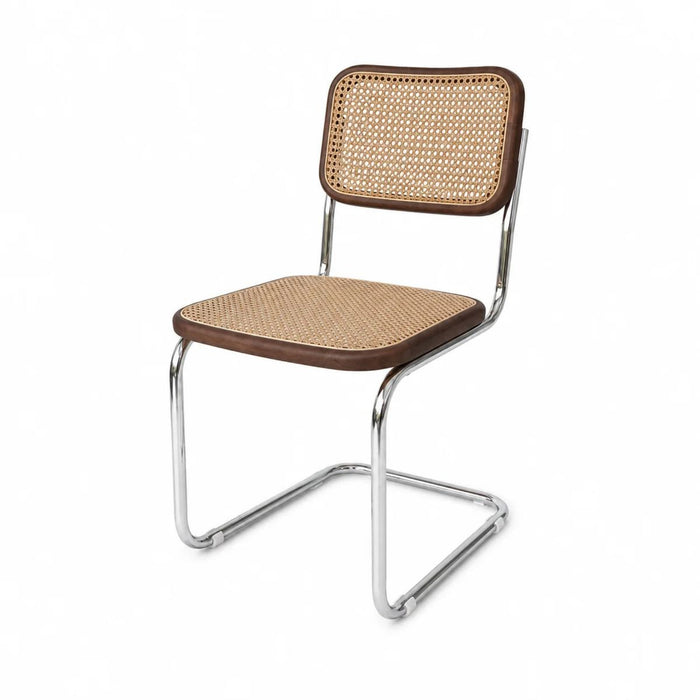 Dining Chair Swing - Natural Cane - Smoke/Chrome