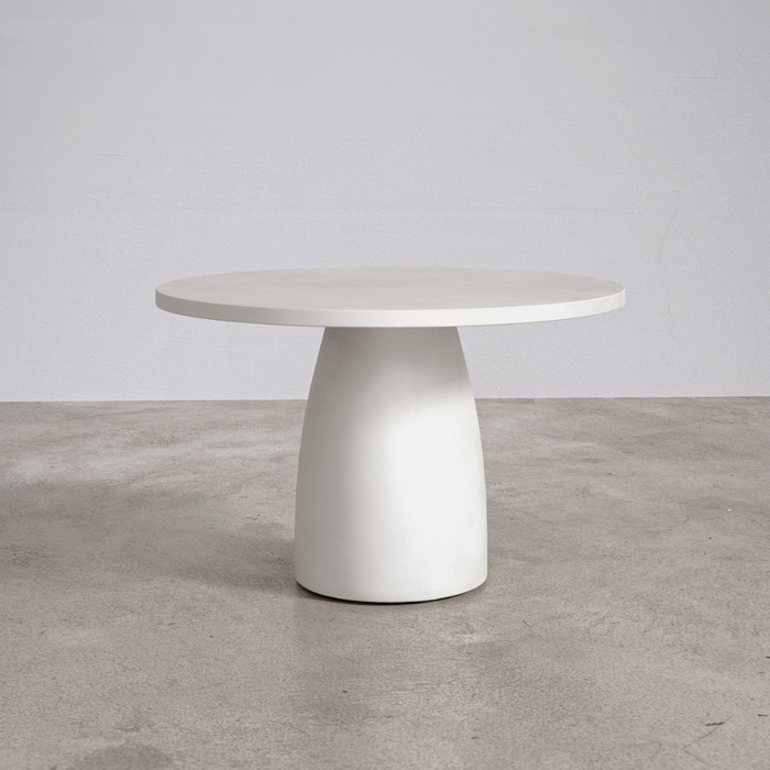 Mesa redonda de comedor para exterior - Uzé - D120 H75 - Latte - Policompuesto