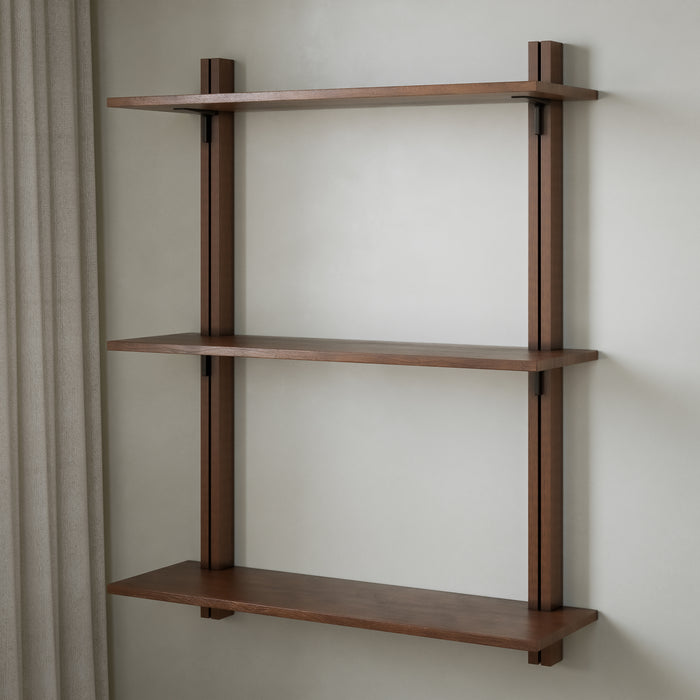 Wandregal Vari – B100 T30 H125 – Kaffeebohnenfarbe