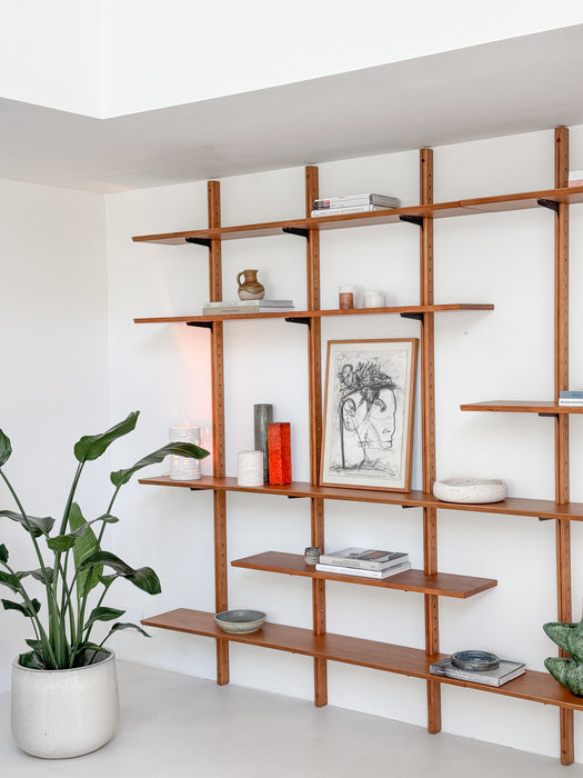Vintage-Wandregal Vari – 240 cm – Regale aus Walnussholz