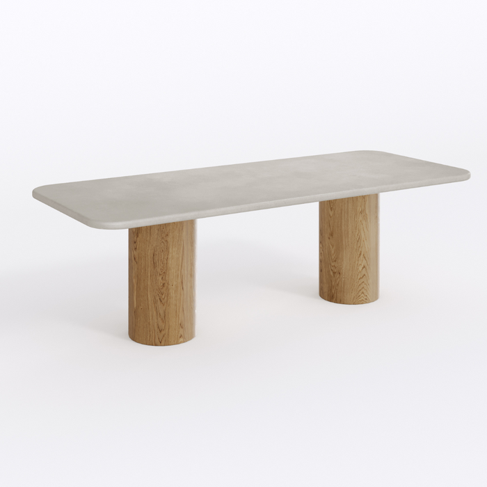 Mesa de comedor Vesper - MicroSkin - 240 cm - Estructura de roble
