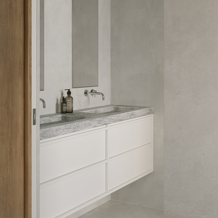 Fien bathroom cabinet - White - 150 cm | Spacious storage cupboard