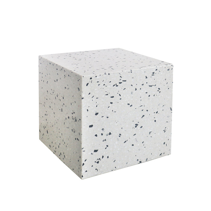 Bijzettafel Bodil Wit/Zwart Terrazzo 40cm