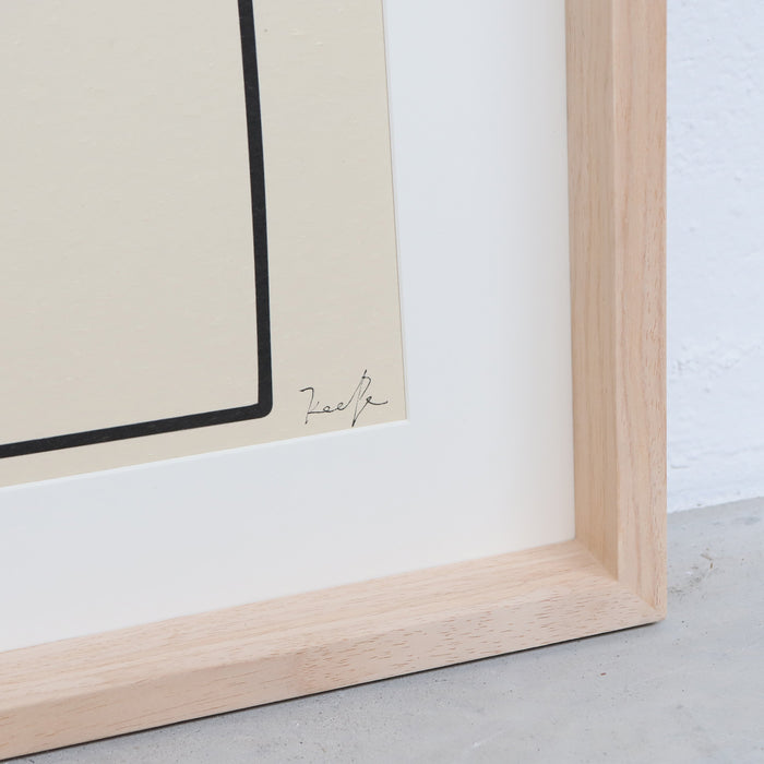 zwarte Beige Kunstwerk Matt voor Living