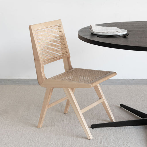 Retro Eetkamerstoel in Eik/Riet Ruben alt