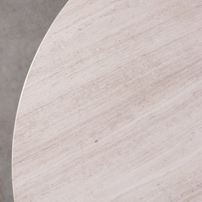 Mesa de comedor redonda con tapa de mármol - Mármol beige - Ø125cm