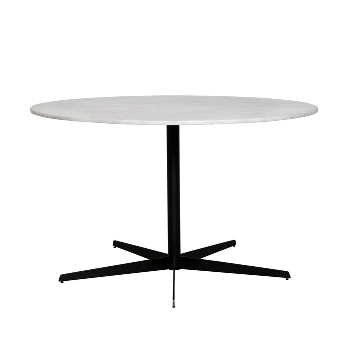Mesa de comedor redonda con tapa de mármol - Harris - Blanco Griego - Ø125cm
