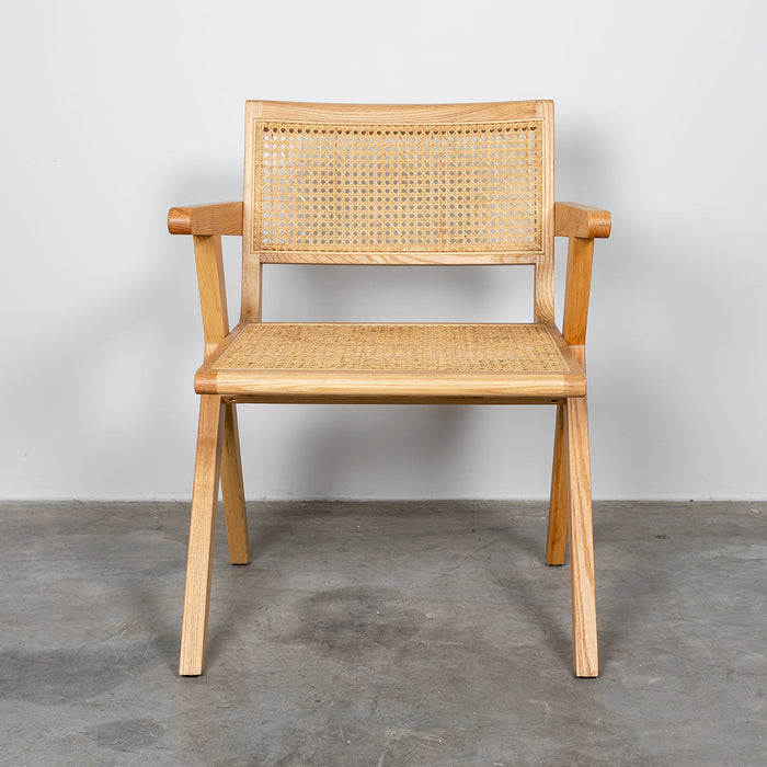 Ruben Stoel met Armleuning Eik Naturel Rotan (57cm)