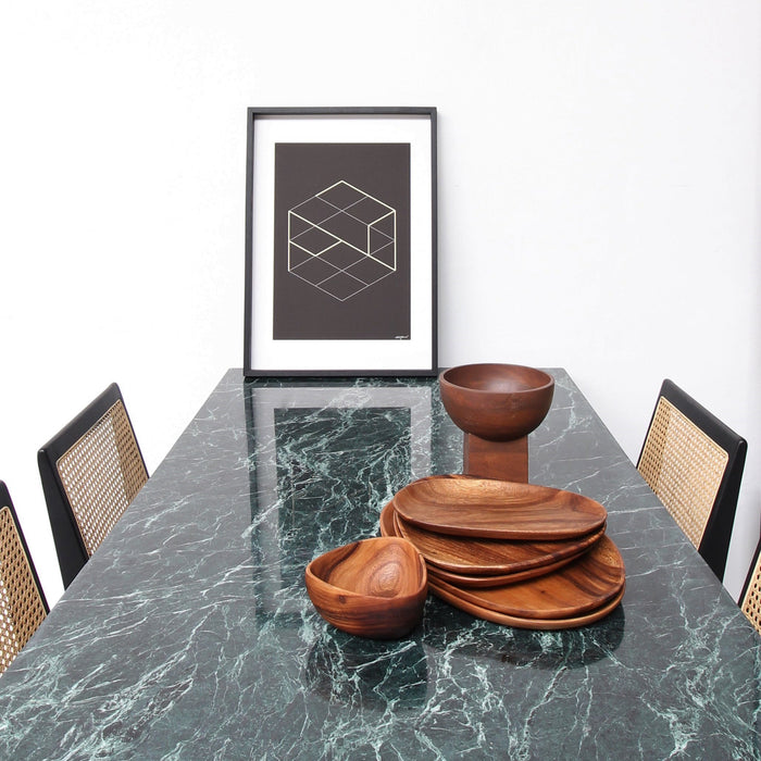 Marmor Lige spisebord - Sophia - Grøn marmor - 180 cm